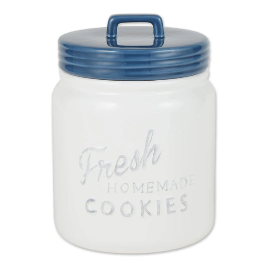 DII Kitchen Accessories Collection Ceramics Cookie Jar Blue